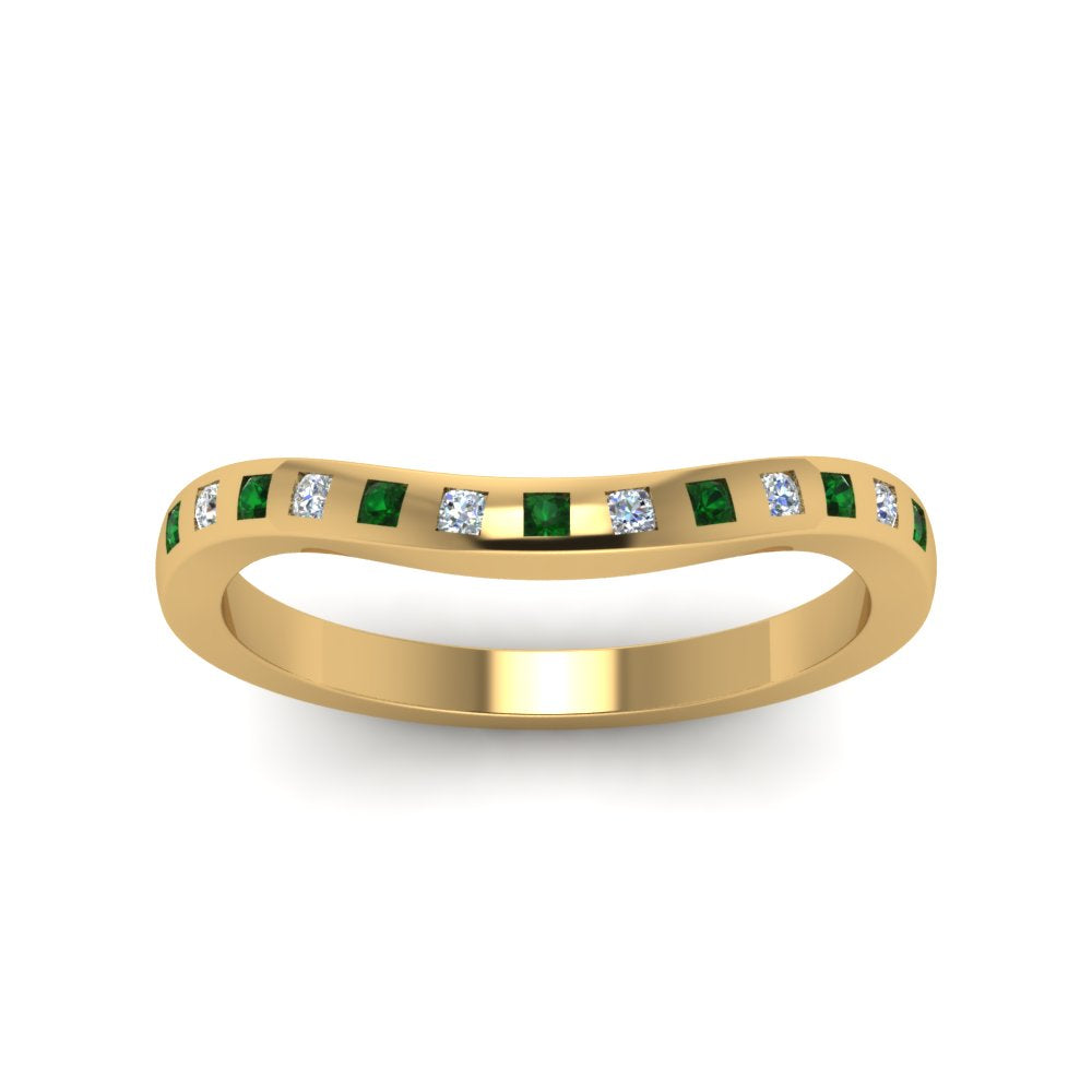 Flush Set Curved Wedding Band