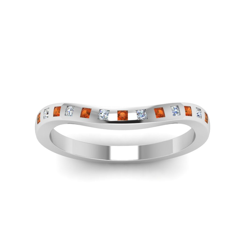 Flush Set Curved Wedding Band