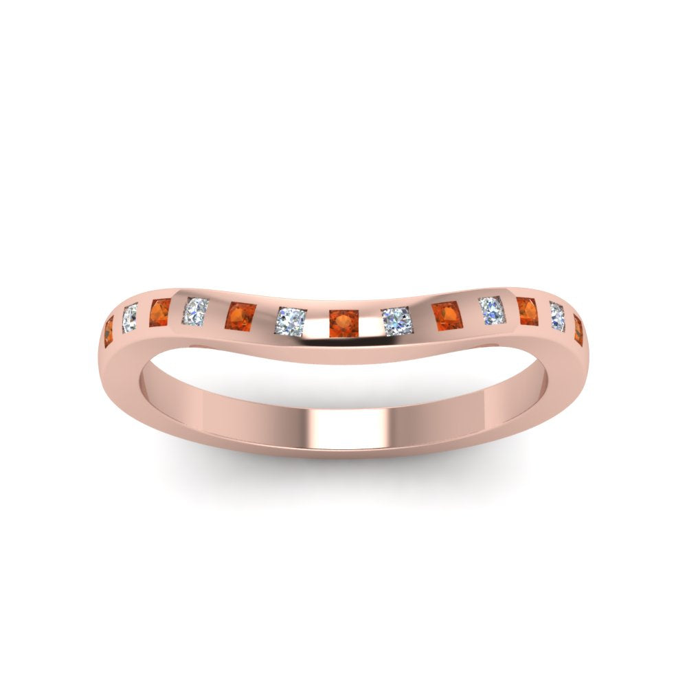 Flush Set Curved Wedding Band