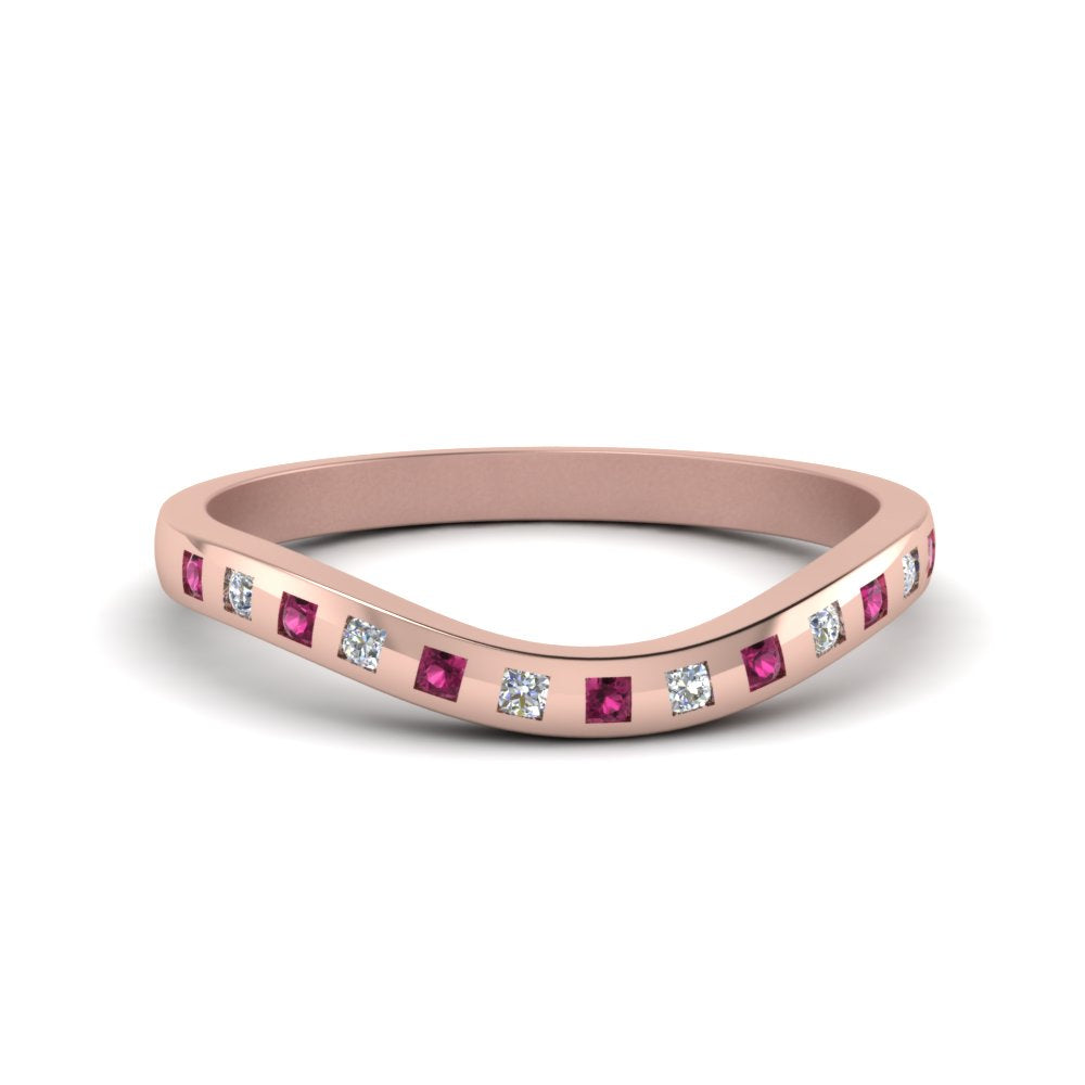 Flush Set Curved Wedding Band