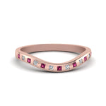 Load image into Gallery viewer, Flush Set Curved Wedding Band
