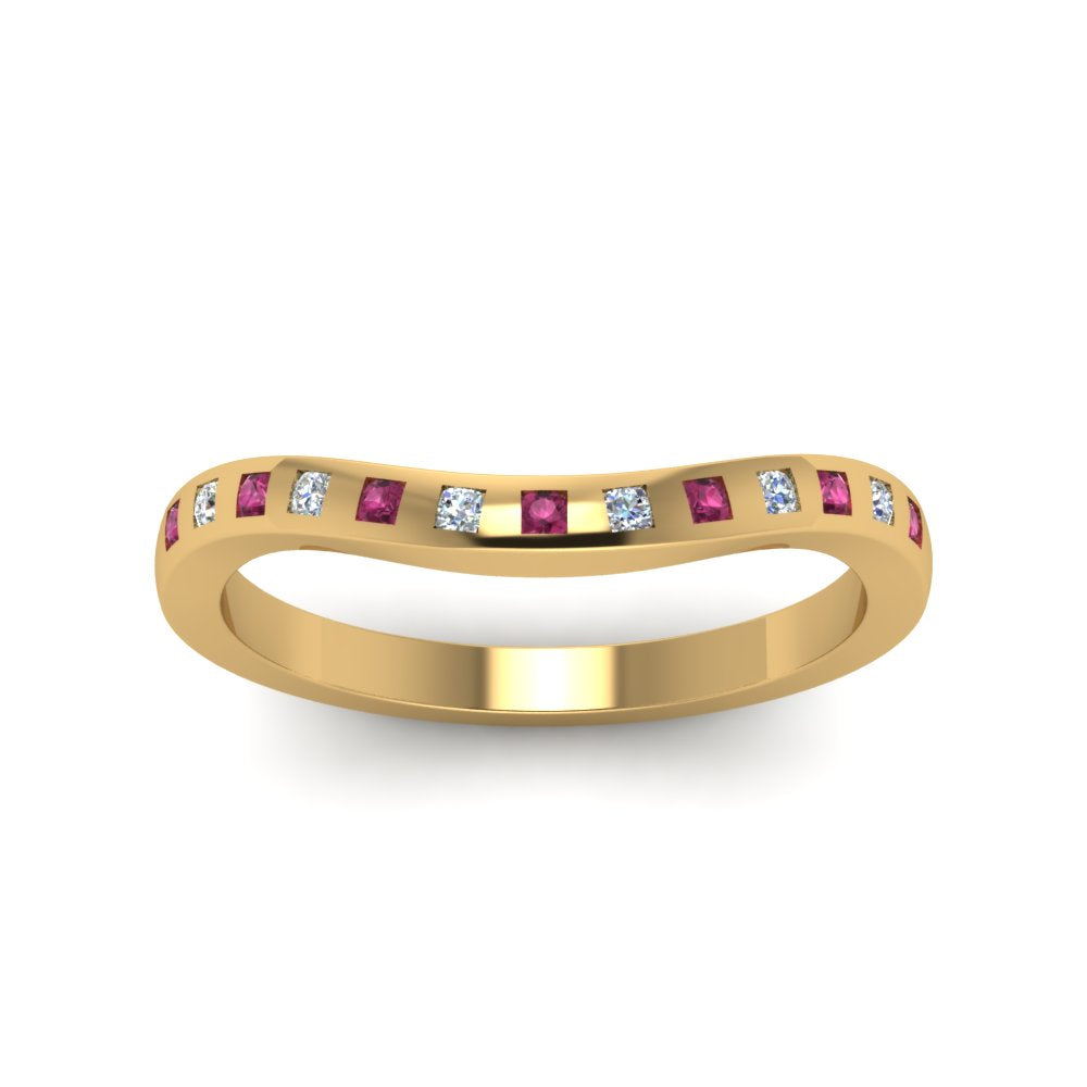 Flush Set Curved Wedding Band