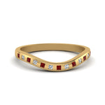 Load image into Gallery viewer, Flush Set Curved Wedding Band
