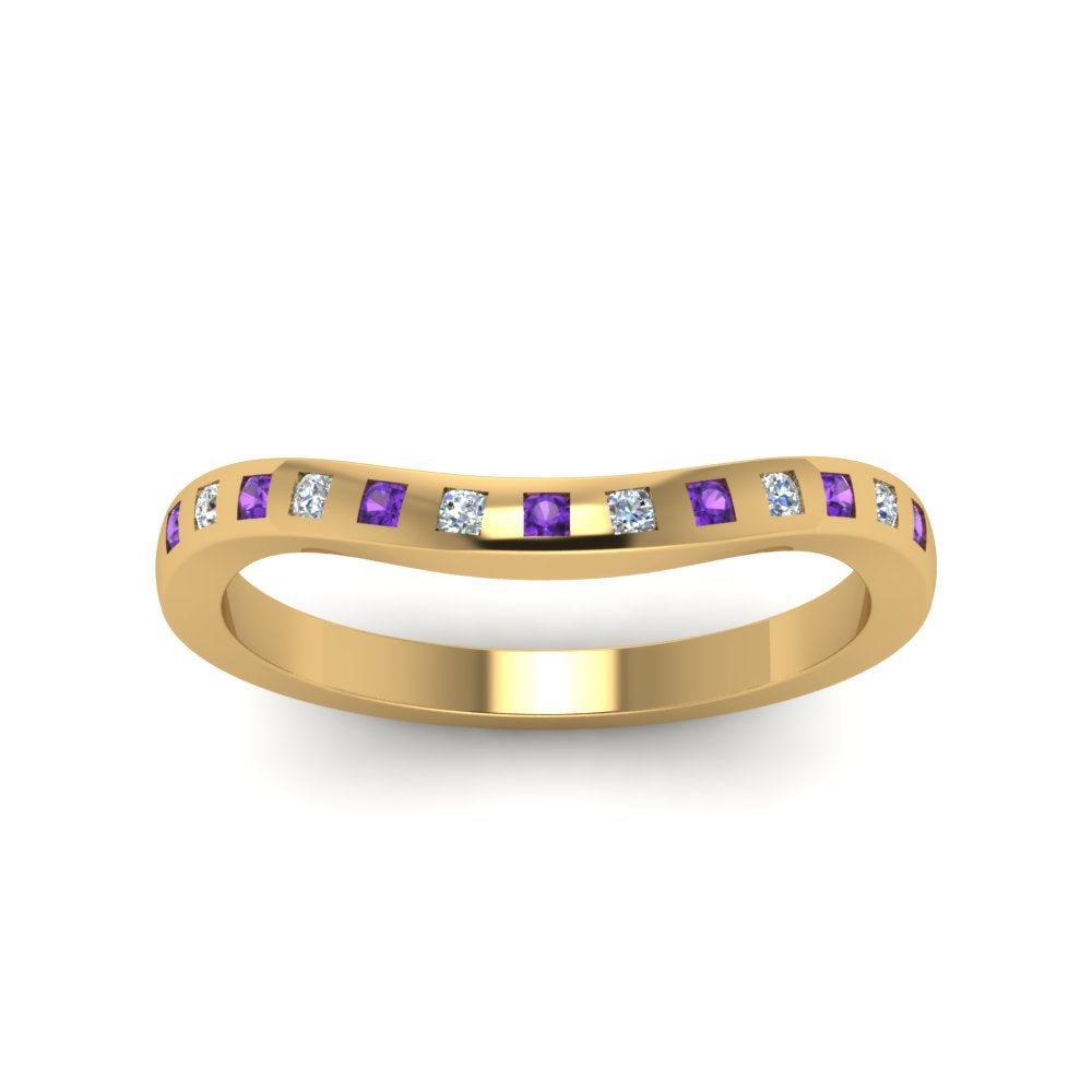 Flush Set Curved Wedding Band