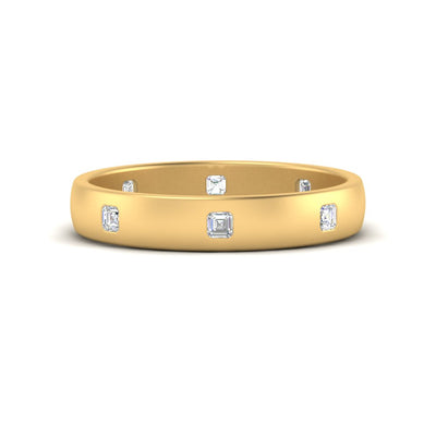Asscher Flush Set Spaced Diamond Eternity Band
