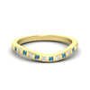 Load image into Gallery viewer, flush-set-blue-topaz-curved-wedding-band-in-yellow-gold-fdens2255bgicbltosleep-nl-yg-ws4.jpg?v=1776142549