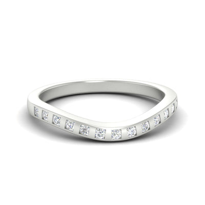 Flush Set Curved Wedding Band