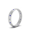 Load image into Gallery viewer, flush-set-diamond-wedding-band-with-blue-sapphire-in-14K-white-gold-FDM122266BGSABLANGLE2-NL-WG.jpg
