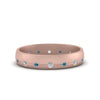 Load image into Gallery viewer, flush-set-diamond-wedding-band-with-ice-blue-topaz-in-14K-rose-gold-FDM122266BGICBLTO-NL-RG.jpg