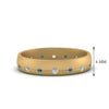Load image into Gallery viewer, flush-set-diamond-wedding-band-with-ice-blue-topaz-in-14K-yellow-gold-FDM122266BGICBLTO-NL-YG-HW.jpg