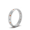 Load image into Gallery viewer, flush-set-diamond-wedding-band-with-orange-sapphire-in-14K-white-gold-FDM122266BGSAORANGLE2-NL-WG.jpg