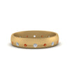 Load image into Gallery viewer, flush-set-diamond-wedding-band-with-orange-sapphire-in-14K-yellow-gold-FDM122266BGSAOR-NL-YG.jpg