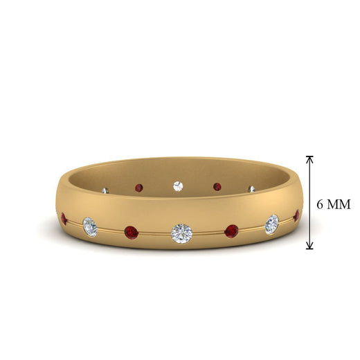 flush-set-diamond-wedding-band-with-ruby-in-14K-yellow-gold-FDM122266BGRUDR-NL-YG-HW.jpg