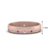 Load image into Gallery viewer, flush-set-diamond-wedding-band-with-violac-topaz-in-14K-rose-gold-FDM122266BGVITO-NL-RG-HW.jpg
