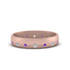 Load image into Gallery viewer, flush-set-diamond-wedding-band-with-violac-topaz-in-14K-rose-gold-FDM122266BGVITO-NL-RG.jpg