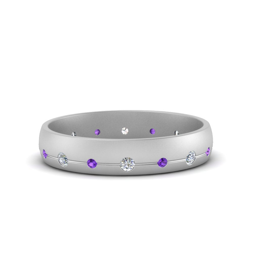 Flush Set Diamond Wedding Band