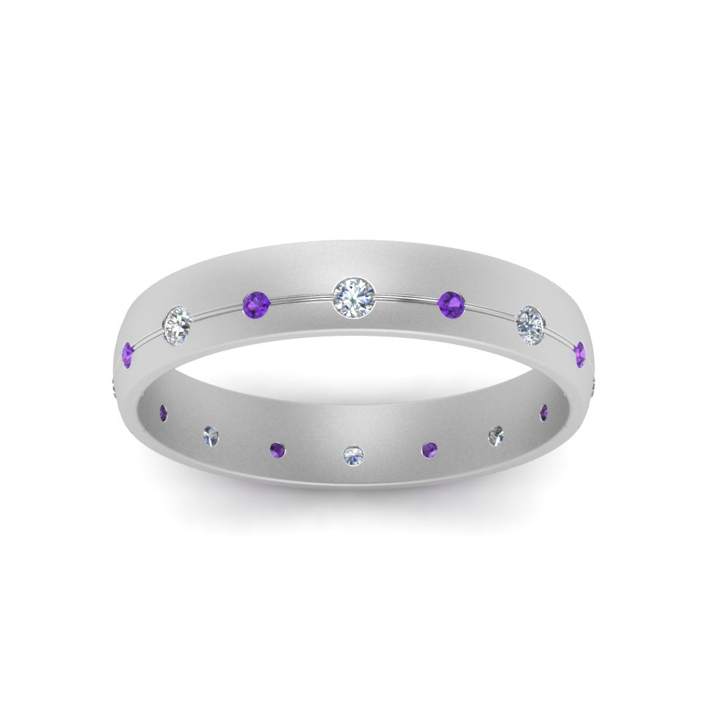 Flush Set Diamond Wedding Band