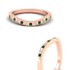 Load image into Gallery viewer, flush-set-emerald-curved-wedding-band-in-rose-gold-fdens2255bgemgrangle3-nl-rg-ws4.jpg?v=1776142549