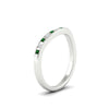 Load image into Gallery viewer, flush-set-emerald-curved-wedding-band-in-white-gold-fdens2255bgemgrangle2-nl-wg-ws4.jpg?v=1776142549