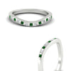 Load image into Gallery viewer, flush-set-emerald-curved-wedding-band-in-white-gold-fdens2255bgemgrangle3-nl-wg-ws4.jpg?v=1776142549