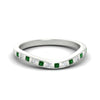 Load image into Gallery viewer, flush-set-emerald-curved-wedding-band-in-white-gold-fdens2255bgemgrsleep-nl-wg-ws4.jpg?v=1776142549