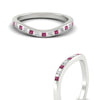 Load image into Gallery viewer, flush-set-pink-sapphire-curved-wedding-band-in-white-gold-fdens2255bgsadrpiangle3-nl-wg-ws4.jpg?v=1776142549