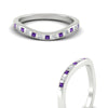 Load image into Gallery viewer, flush-set-purple-topaz-curved-wedding-band-in-white-gold-fdens2255bgvitoangle3-nl-wg-ws4.jpg?v=1776142549