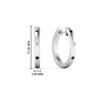 Load image into Gallery viewer, flush-set-round-diamond-hoop-earrring-with-black-diamond-in-white-gold-FDEAR10976GBLACKANGLE1-NL-WG