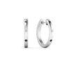 Load image into Gallery viewer, flush-set-round-diamond-hoop-earrring-with-black-diamond-in-white-gold-FDEAR10976GBLACKANGLE1-NL-WG