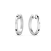 Load image into Gallery viewer, flush-set-round-diamond-hoop-earrring-with-black-diamond-in-white-gold-FDEAR10976GBLACKANGLE1-NL-WG