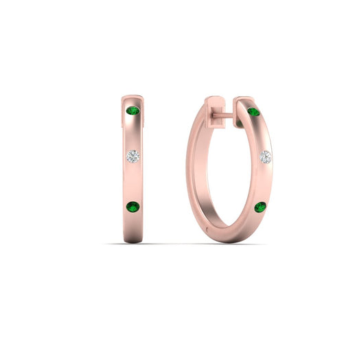 flush-set-round-diamond-hoop-earrring-with-emerald-in-rose-gold-FDEAR10976GEMGRANGLE1-NL-RG