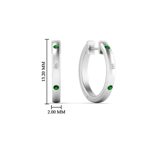 flush-set-round-diamond-hoop-earrring-with-emerald-in-white-gold-FDEAR10976GEMGRANGLE1-NL-WG