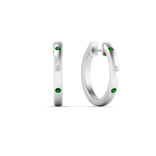 flush-set-round-diamond-hoop-earrring-with-emerald-in-white-gold-FDEAR10976GEMGRANGLE1-NL-WG