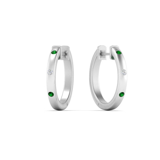 flush-set-round-diamond-hoop-earrring-with-emerald-in-white-gold-FDEAR10976GEMGRANGLE1-NL-WG