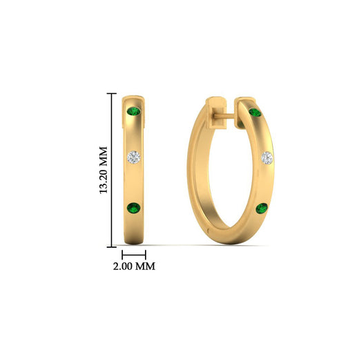 flush-set-round-diamond-hoop-earrring-with-emerald-in-yellow-gold-FDEAR10976GEMGRANGLE1-NL-YG