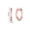 Load image into Gallery viewer, flush-set-round-diamond-hoop-earrring-with-pink-sapphire-in-rose-gold-FDEAR10976GSADRPIANGLE1-NL-RG