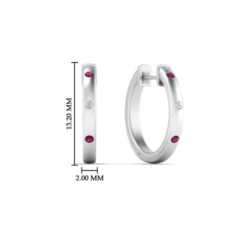 flush-set-round-diamond-hoop-earrring-with-pink-sapphire-in-white-gold-FDEAR10976GSADRPIANGLE1-NL-WG