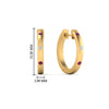 Load image into Gallery viewer, flush-set-round-diamond-hoop-earrring-with-pink-sapphire-in-yellow-gold-FDEAR10976GSADRPIANGLE1-NL-YG