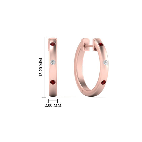 flush-set-round-diamond-hoop-earrring-with-ruby-in-rose-gold-FDEAR10976GRUDRANGLE1-NL-RG