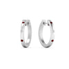 Load image into Gallery viewer, flush-set-round-diamond-hoop-earrring-with-ruby-in-white-gold-FDEAR10976GRUDRANGLE1-NL-WG