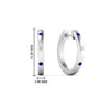 Load image into Gallery viewer, flush-set-round-diamond-hoop-earrring-with-sapphire-in-white-gold-FDEAR10976GSABLANGLE1-NL-WG