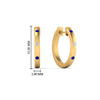 Load image into Gallery viewer, flush-set-round-diamond-hoop-earrring-with-sapphire-in-yellow-gold-FDEAR10976GSABLANGLE1-NL-YG