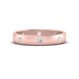 Asscher Flush Set Spaced Diamond Eternity Band