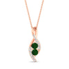 Load image into Gallery viewer, forever-us-emerald-two-stone-infinity-diamond-pendant-in-FDPD11484GEMGRANGLE1-NL-RG