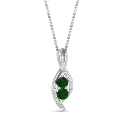 Forever Us Two Stone Infinity Pendant