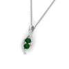 Load image into Gallery viewer, forever-us-emerald-two-stone-infinity-diamond-pendant-in-FDPD11484GEMGRANGLE1-NL-WG