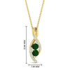 Load image into Gallery viewer, forever-us-emerald-two-stone-infinity-diamond-pendant-in-FDPD11484GEMGRANGLE1-NL-YG