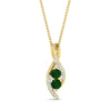 Load image into Gallery viewer, forever-us-emerald-two-stone-infinity-diamond-pendant-in-FDPD11484GEMGRANGLE1-NL-YG