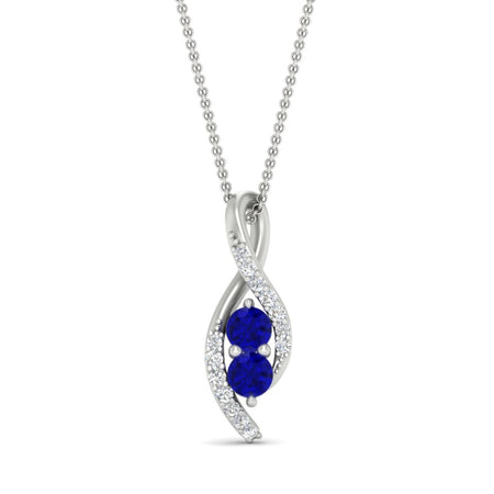 Forever Us Two Stone Infinity Pendant