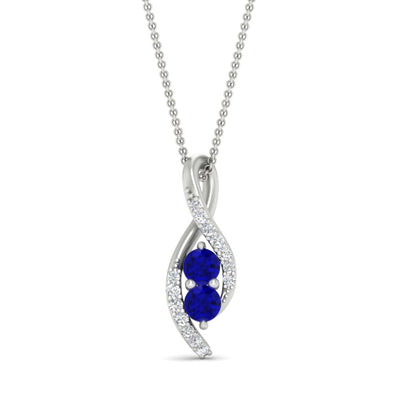 Forever Us Two Stone Infinity Pendant